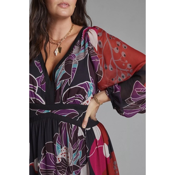 Anthropologie Let Me Be Floral Midi Dress - Picture 6 of 11